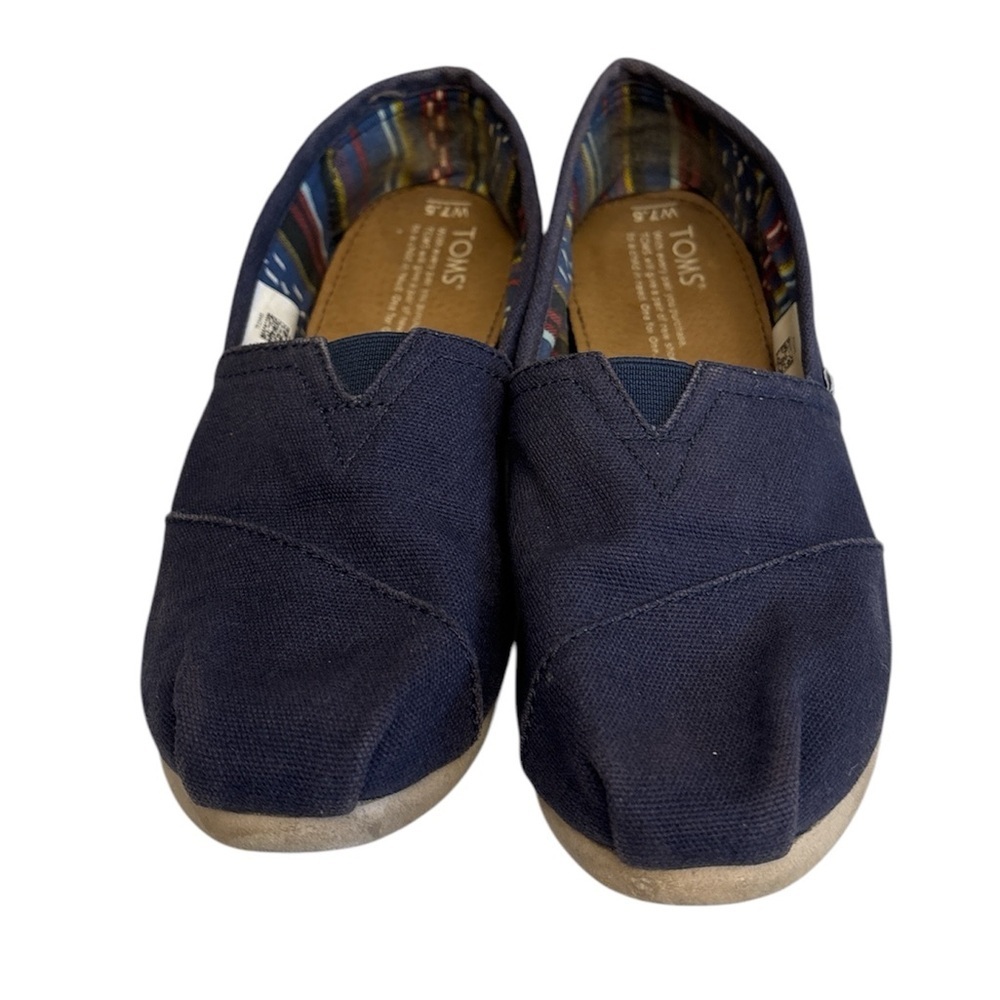 Toms slip on shoes Alpargata Heritage canvas lightweight breathable size 7.5